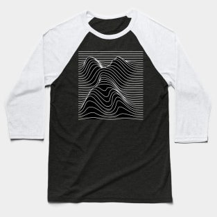 x wavy lines design Baseball T-Shirt